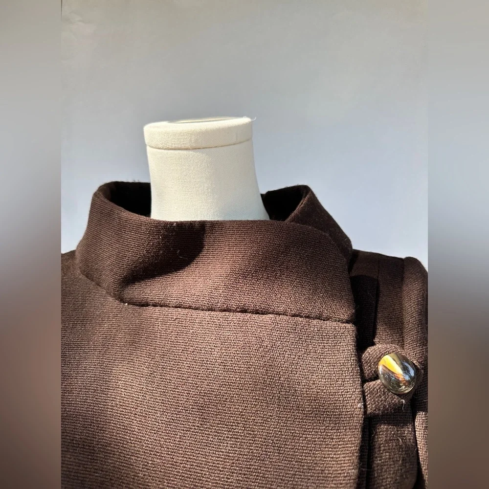 Mod Vintage 1960’s Forstmann Wool Coat Fur Cuffs - Picture 3 of 8